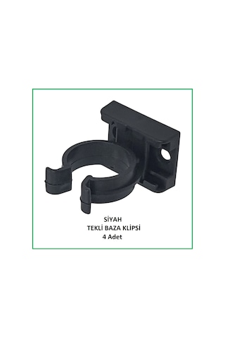 Baza Klipsi, Tekli, Siyah 4 Adet