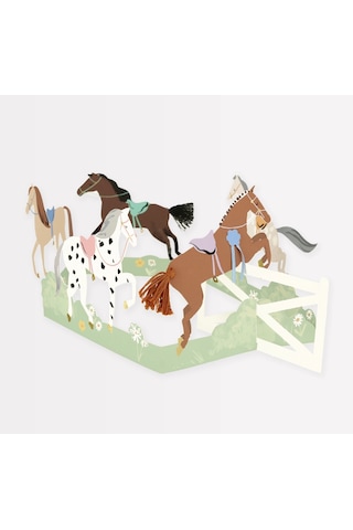 Meri Meri - Concertina Horse Card - Atlar Tebrik Kartı