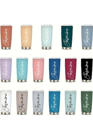 Trendooze Kişiye Özel İşlemeli Paslanmaz Light Blue Termos Bulaşık Makinesine Girmez Açık Mavi Açık Mavi