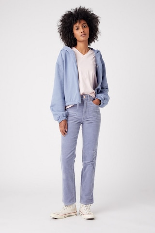 Wrangler Wild West Fit Yüksek Bel Kadife Lila Esnek Pantolon W2H2A2X4Q Açık Mavi