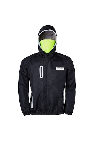 Siyah Yağmurluk Korumalı Corta Vento