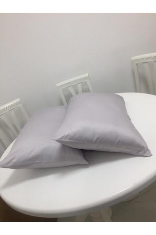 Finezza Flora Pamuk Saten Açık Gri Çarşaf & Yastık Takımı 3 Parç Gri
