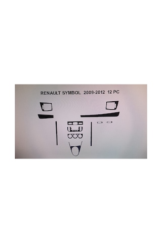 Renault Clıo Symbol 2009-2012 12 Parça Torpido Kaplama Renk Kuş Gözü Maun