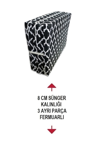 Katlanır Yer Yatağı Sünger Yatak 80x180 Karaçatı 8 Cm