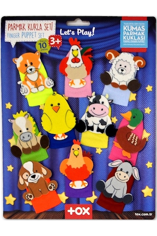Tox Çiftlik Hayvanları 10 Parça Parmak Kukla Set T220