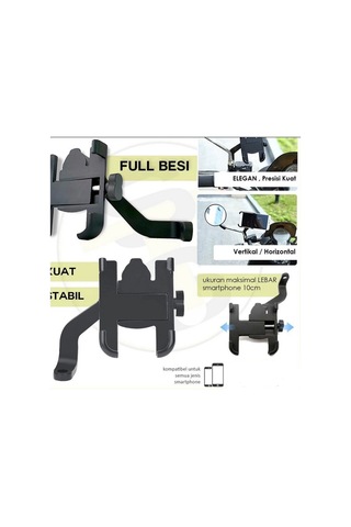 Alüminyum Gövdeli Metal Ayna Bağlantılı Motosiklet Telefon Tutucu 7 İnç Xl Renkli