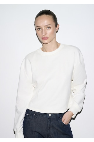 Mavi - Bisiklet Yaka Ekru Sweatshirt 1s10508-70051 Ekru