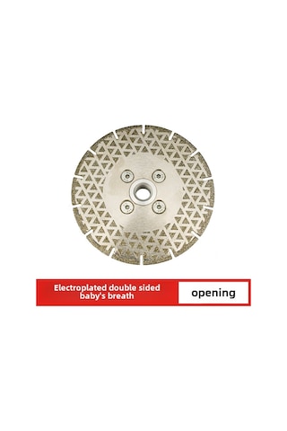 Dofolink M14 Flanlı Elektroplated Elmas Çift Yüzlü Yıldızlı Taş Kesim Diski - Mermer, Seramik Çitlere Uygun, Verimli Kesim Φ125, U Dişli