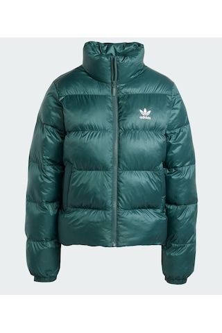Adidas Adicolor Dolgulu Yeşil Kısa Mont Jd0416 Yeşil