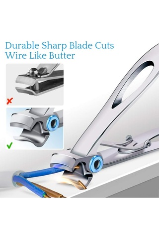 Hangfox Kalın Tırnaklar İçin Geniş Açılışlı Tırnak Kırıcı Seti - Çelik Bıçaklı, Ergonomik Tutamaklı Ve Paslanmaz Çelik Saklama Kutusu İle