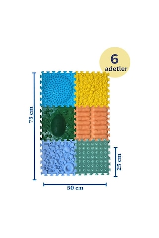 6 Modüllü Dokunsal Bütünleme Çok Renkli