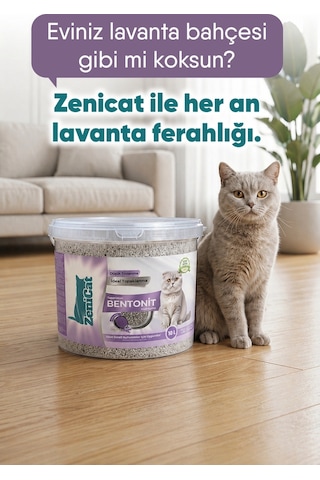 Lavantalı Gri Aktif Karbonlu Bentonit Kedi Kumu 2x10 Lt Güçlü Topaklanan, Koku Kontrolü, Kovalı