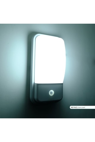 ACK 20W Sensörlü İç ve Dış Mekan LED Duvar Apliği 6500K Beyaz