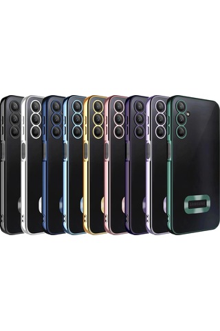 Galaxy Uyumlu A24 Kılıf Kamera Korumalı Logo Gösteren Zore Omega Kapak