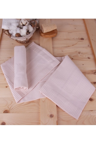 Baveno Çok Amaçlı Pike Havlu Seti 40 x 60 - 60 x 110 2'li Pembe