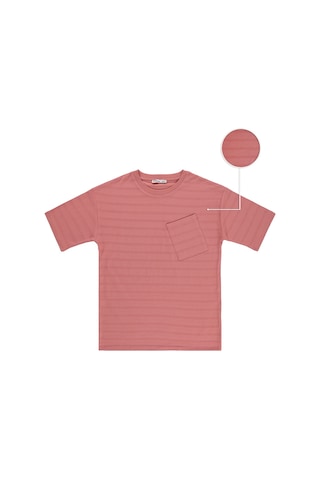 Civil Boys Basic Önü Cepli 10-13 Yaş Tişört - Pembe Gül Kurusu