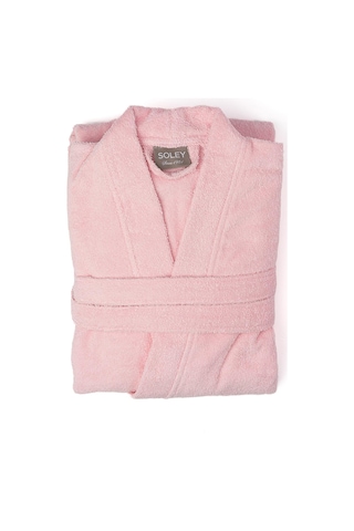 Soley Kimono %100 Pamuk Kimono Bornoz Pembe