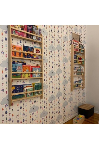 Mrtahsap Mrt Ahşap Montessori Geniş Model Kare Çıtalı Kitaplık