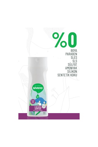 Siveno %100 Doğal Kepeğe Karşı Etkili Şampuan Günlük Bakım Yağlı Saçlar Çay Ağacı Keklik Üzümü Vegan 300 ML