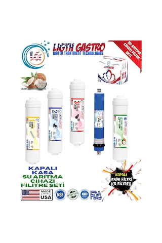 Kapalı Kasa Su Arıtma Cihazı 5 Filtreli Set