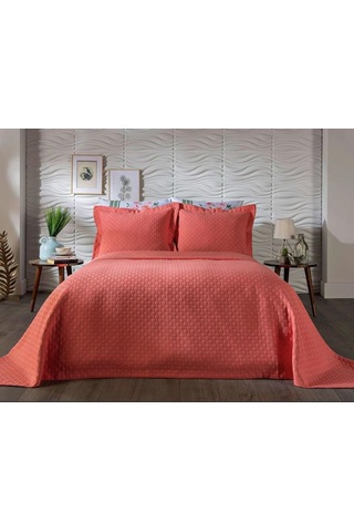 Doqu Home Beste Çift Kişilik Yatak Örtüsü Nar Çiçeği Pembe