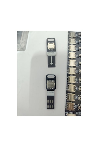 Apple iPhone Uyumlu İçin Multi Kart Okuyucu Sim Kart Adaptörü Micro + Mini 20 Slot