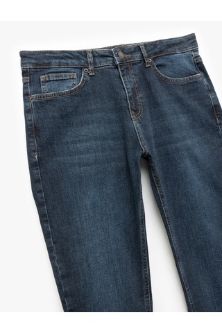 Koton Normal Bel Cep Detaylı Skinny Fit Jean Pantolon - Michael Jean Koyu İndigo 6wam40107nd İndigo