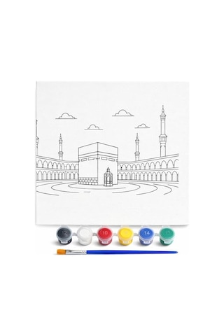 Ramazan Desenli Tuval Etkinlik Boyama Ramazan Süsleri, Ramazan Süsü, Ramazan Süslemeleri 20-20 Cm Ramazan Dekorasyon Genel