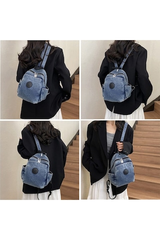 Arion Xy-628 Denim Kot Omuz Ve Sırt Çantası Mavi
