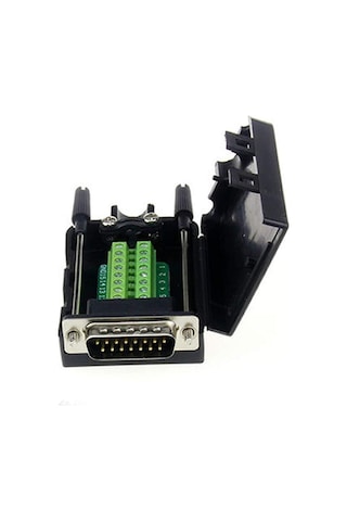 D-sub 2 Sıra 15 Pin Klemensli Konnektör - Erkek
