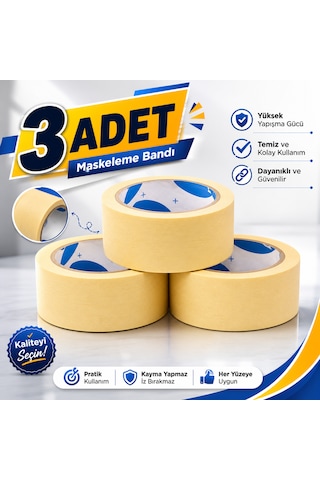 Maskeleme Bandı 36mm X 30metre 3 Adet