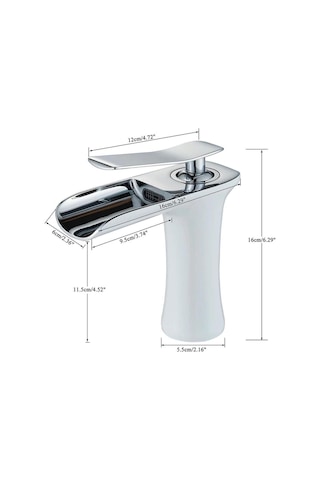 Boheme Fleko Şelale Lavabo Bataryası Parlak Siyah Siyah