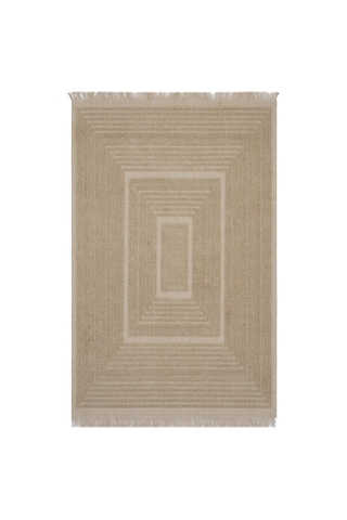Cool Halı Rustika Bej Jüt Halı Modern Kabartma Desen Kaymaz İskandinav Tarzı Dekoratif Jüt Kilim Bej 5