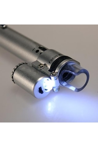 Mikroskop 100x Büyüteç Konsantrasyonlama Led Işıklı Kalem Tipi