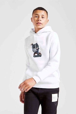 Tshirthane Brawl Stars Crow1 Baskılı Unisex Çocuk Kapüşonlu Beyaz Sweat Beyaz