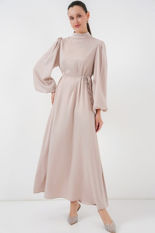 Saten Abiye Balon Kol Krem