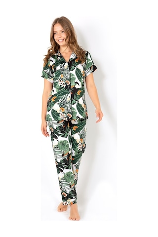 Doremi Ivied Kısa Kollu Bayan Pijama Takımı Çok Renkli