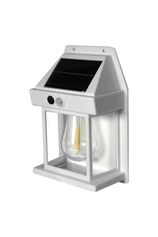 Maiyame Dış Mekan Güneş Enerjili Duvar Lambası, İnsan Algılama, 3 Mod, 1800mah Pil, Sıcak Işık, Bahçe/ev Bahçesi, Beyaz Jy-369 Beyaz