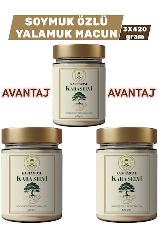 3 Kavanoz Giritli Metin Efendi Kastamonu Soymuk Özlü Beyaz Yalamuk Macun 3 X 420 Gr
