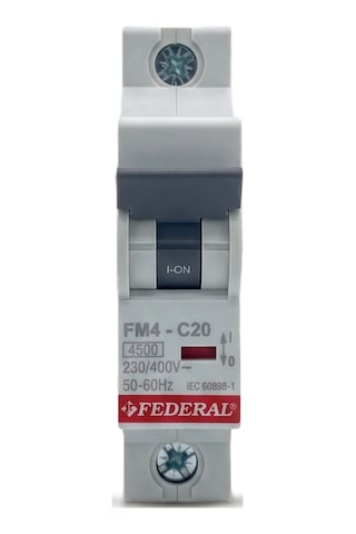 12 Adet Federal 1x20 A C Tipi 4.5ka Otomatik Sigorta Fm4 9eg-c0431-sd20