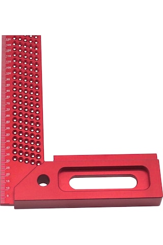 Youmex Ahşapçı Çizim Çizgisi 300mm Alüminyum Açı Çubugu 45/90 Derece Kesim Kılavuzu Doğru Lign Çizici Ölçüm Aleti