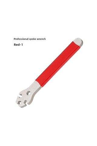 Aubyhe Dağ Bisikleti Teli Ayarlama Aracı - Profesyonel Teli Düzeltme, Montaj Ve Renkli Teli Kapağı Takımı Kırmızı