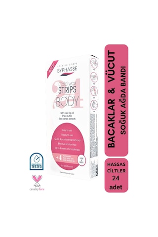 Ağda Bandı Hassas Ciltler İçin Bacak & Vücut Bölgesi 24 Adet