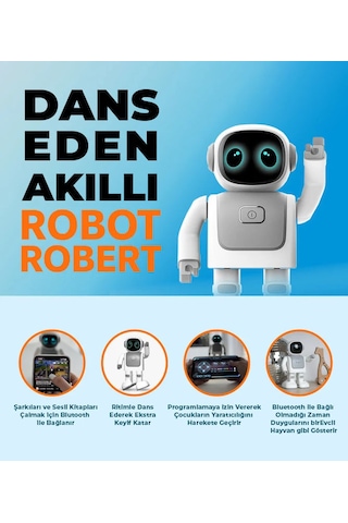 Dans Robotu Robert Rs01 Eğlenceli Öğretici Oyun Arkadaşı Bluetooth Hoparlör
