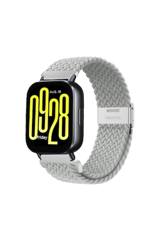 Xiaomi Redmi Watch 5 Acitve / 5 Lite Uyumlu Metal Clips Kumaş Örgü Akıllı Saat Kordon