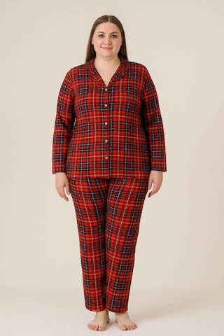 Kadın 02104 Büyük Beden Süet Pijama Takımı Bordo Bordo