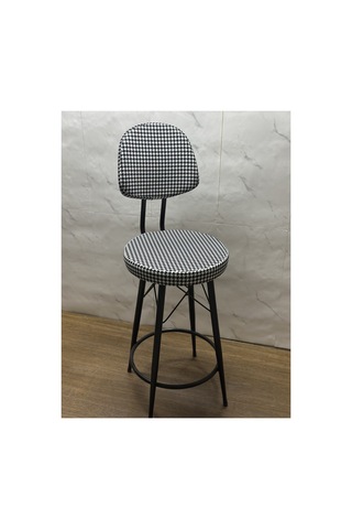 Has Bar Sandalyesi Kazayağı Renk 75 Cm Siyah 100 Cm İle 110 Cm Arası Olan Ada & Masalara Uygundur Beyaz