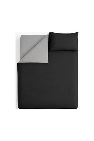 Siyah & Gri Tek Kişilik Nevresim Takımı - Modern Minimal Seri Siyah-gri