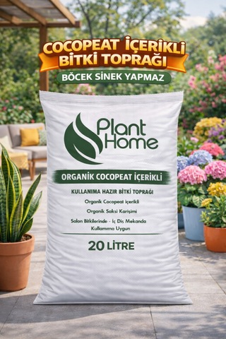 Cocopeat İçerikli Bitki Toprağı 20 Litre Perlit - 5-15 Kırmızı Ponza Katkılı Salon Bitkisi Toprağı Diğer