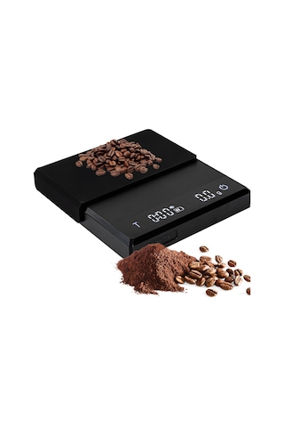 Zamanlayıcılı Mini Kahve Terazisi, 2kg/0,1g Doğru 3 Siyah Diğer